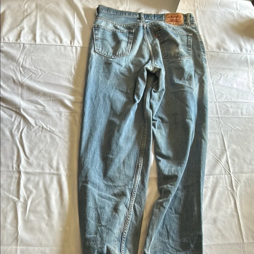Levi's Blue Relaxed Fit Jeans with Distressed Details